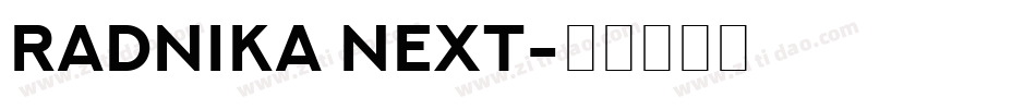 Radnika Next字体转换